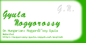 gyula mogyorossy business card